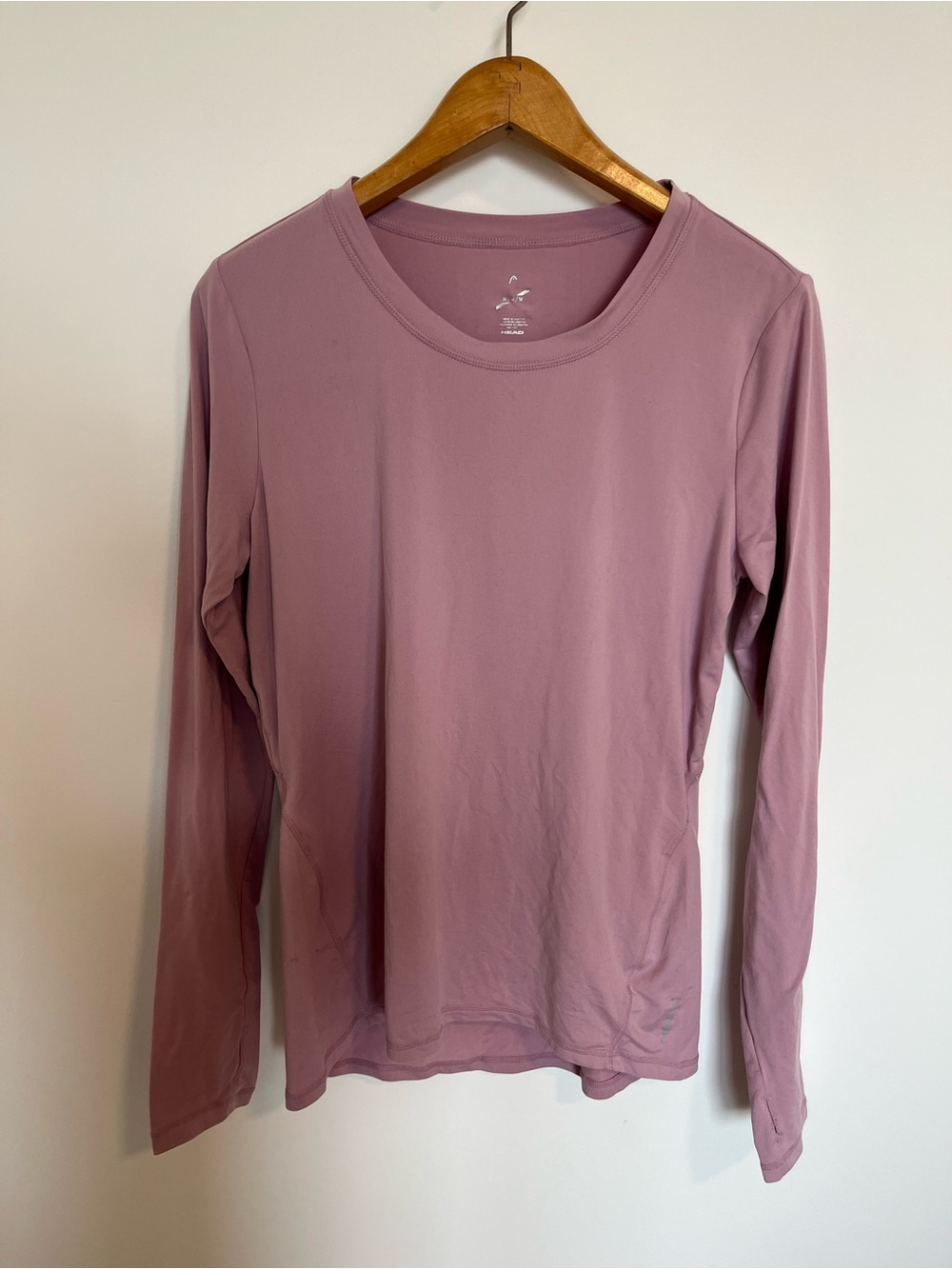 Head Women's Long Sleeve sport Tee in Dusty Rose